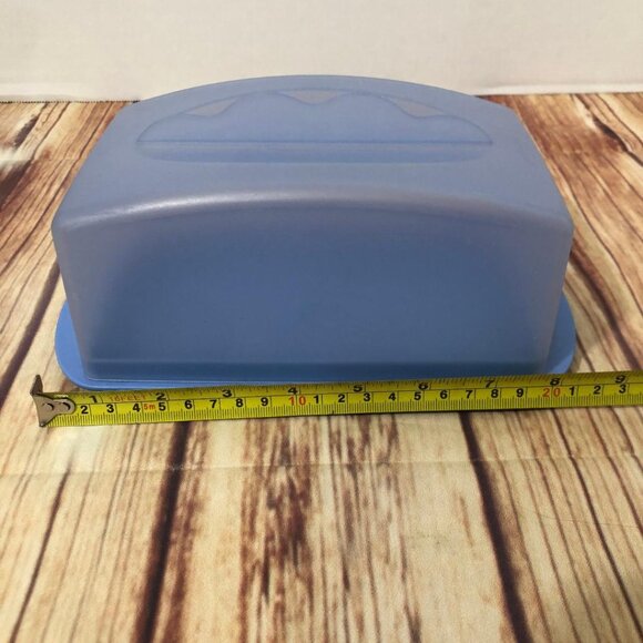 Tupperware Impressions Large Butter Cheese Keeper Bottom/Lid Sheer Blue 3672A-3 - Picture 12 of 14